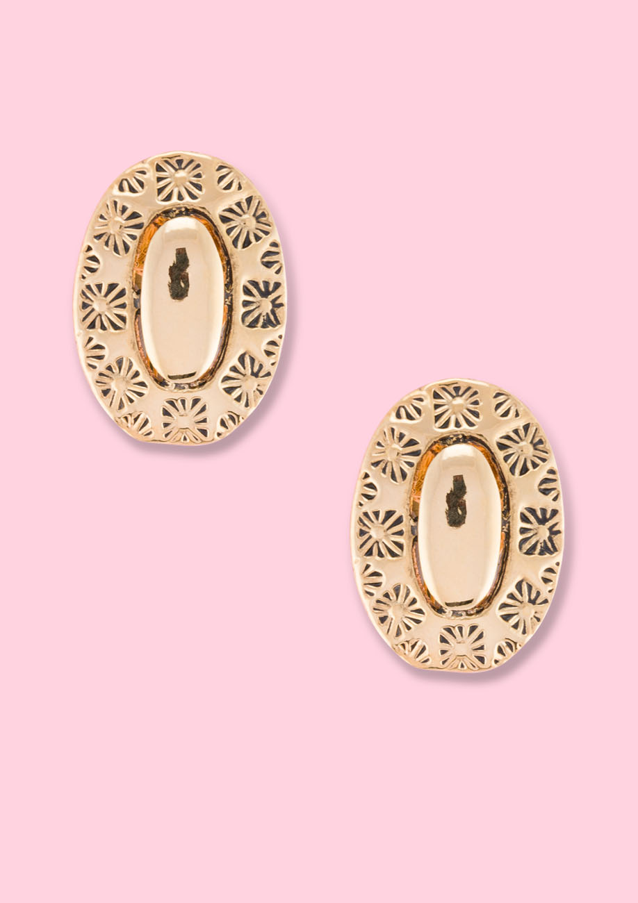 Golden bohemian earrings
