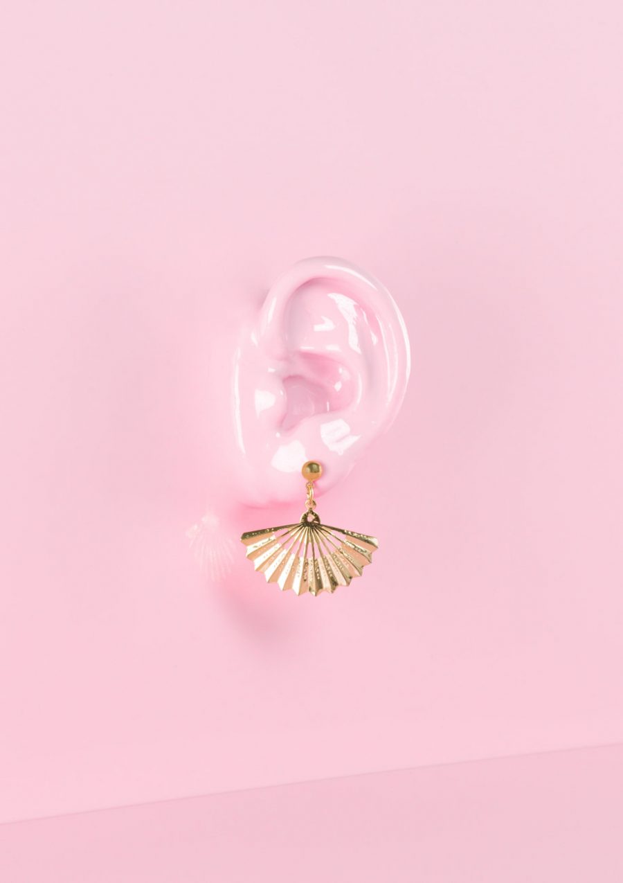 Golden drop jewelry earrings