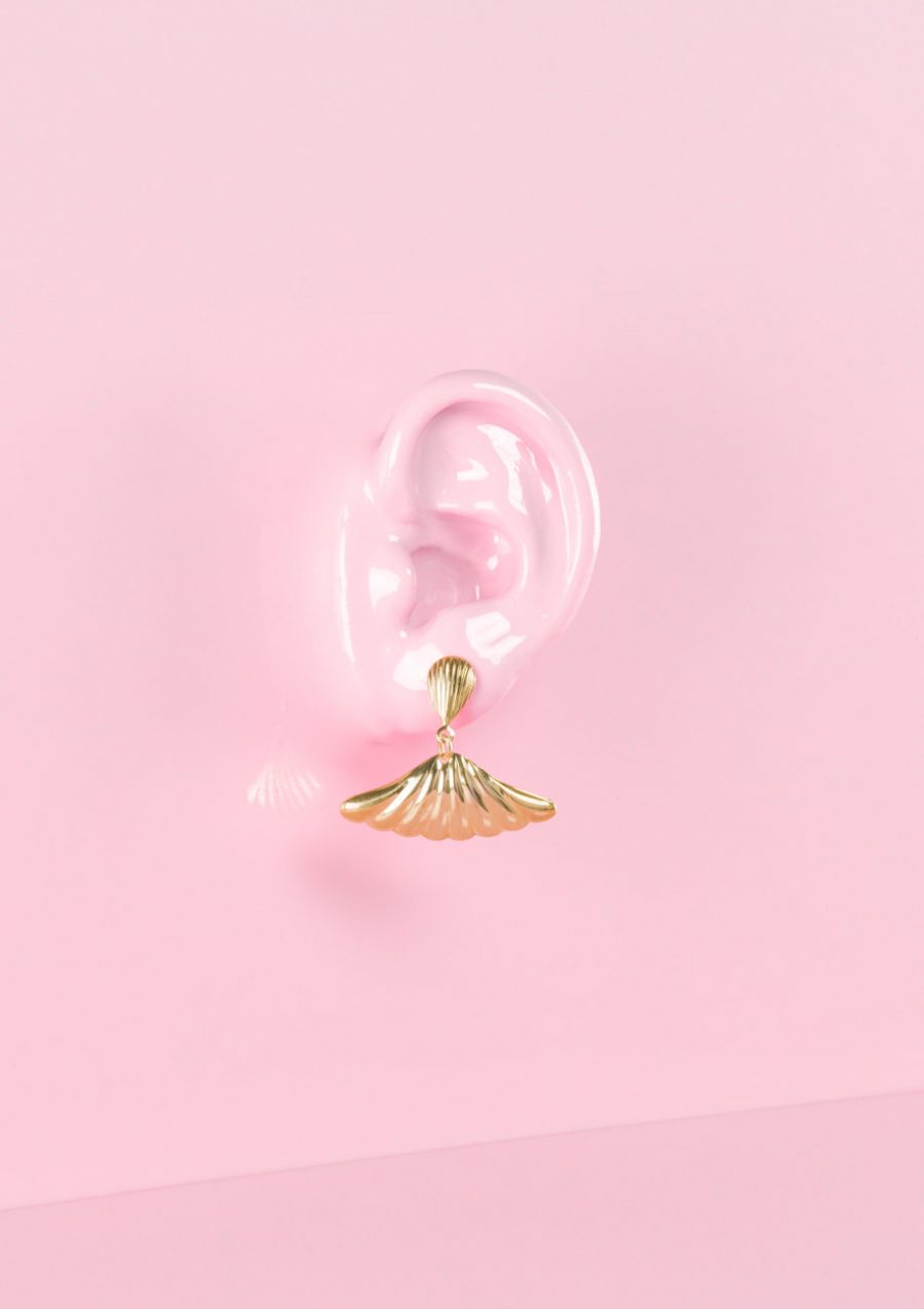 Golden vintage ear jewelry
