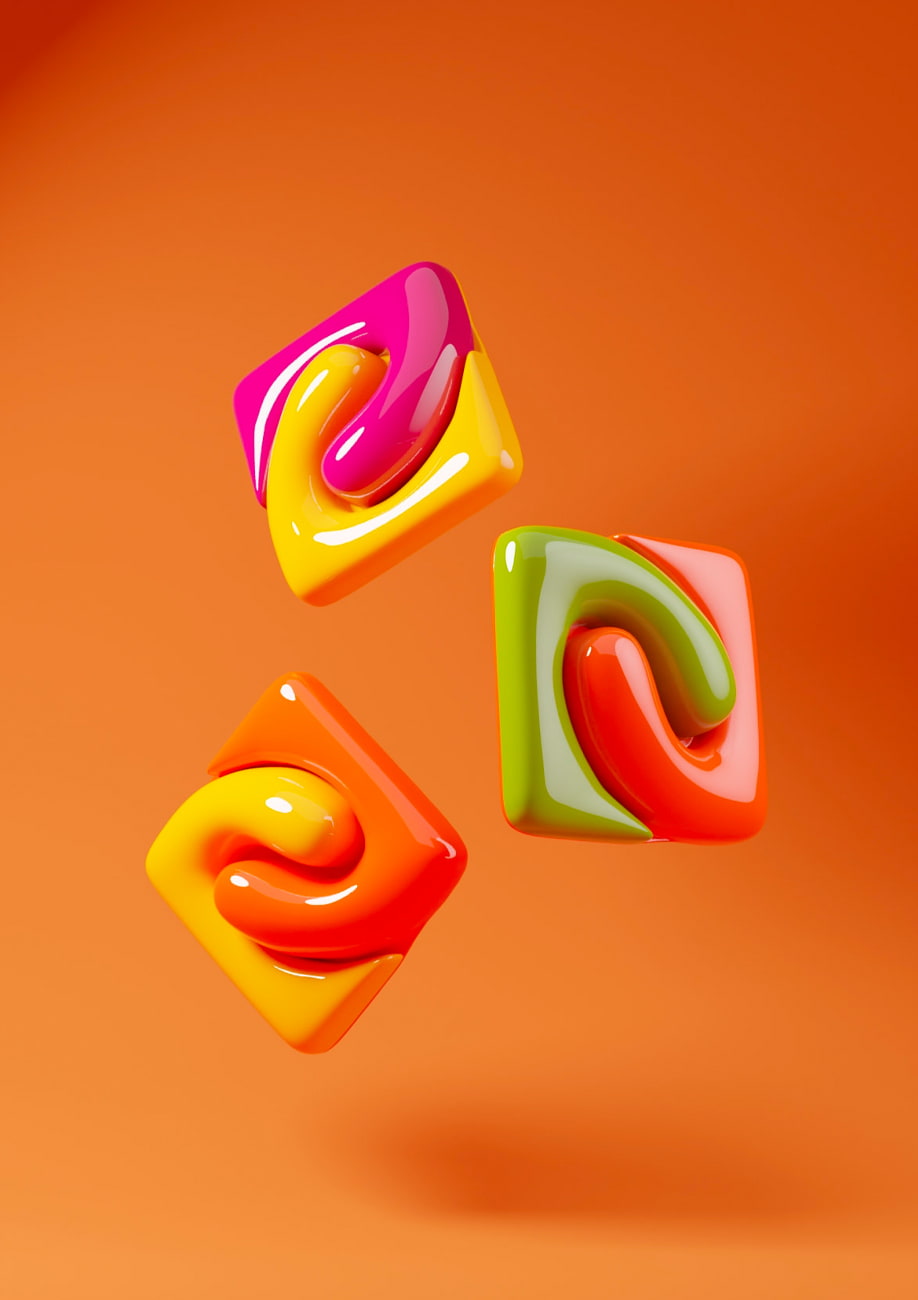 Colourful statement earrings