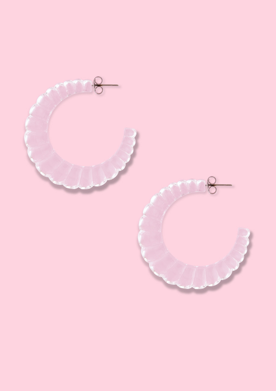 Transparent hoop earrings, by live-to-express.