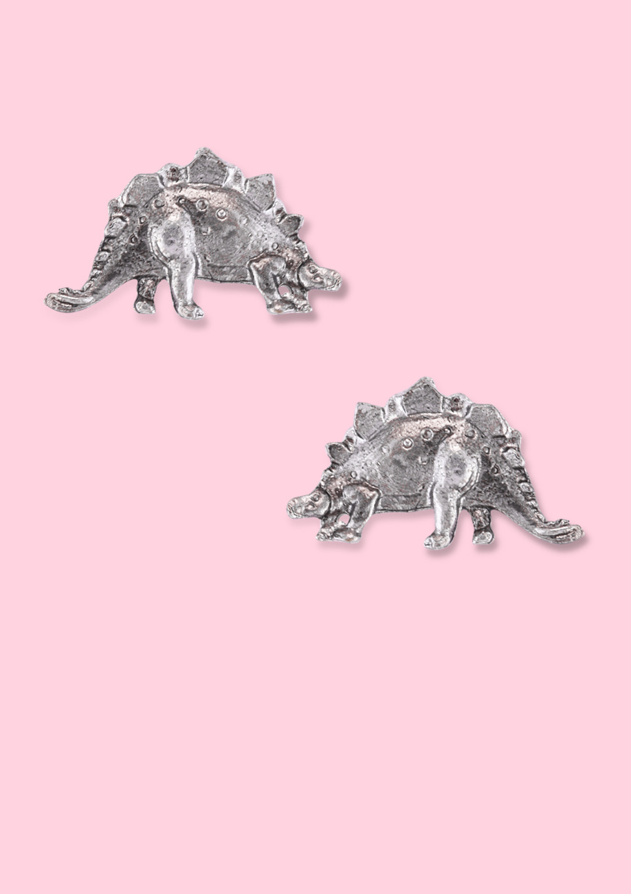 90s Dinosaur stud earrings with push-back closing. Vintage 90s earrings by live-to-express.