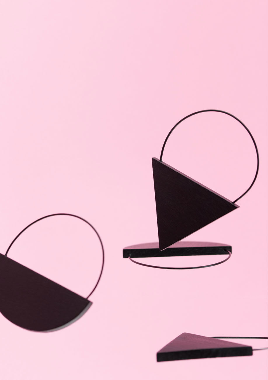 Stylish wooden earrings black, by live-to-express. Shop 70's earrings online.